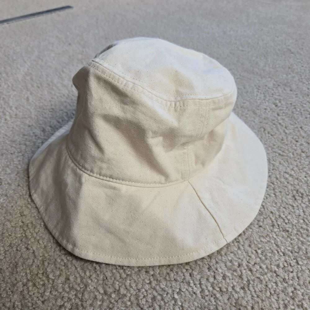 NWT Madewell Unbleached Cotton Bucket Sun Hat - Picture 1 of 5
